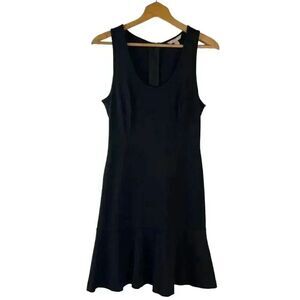 Banana Republic Women's Black Viscose/Nylon/Spandex Ponte Drop Waist Fit & Flare